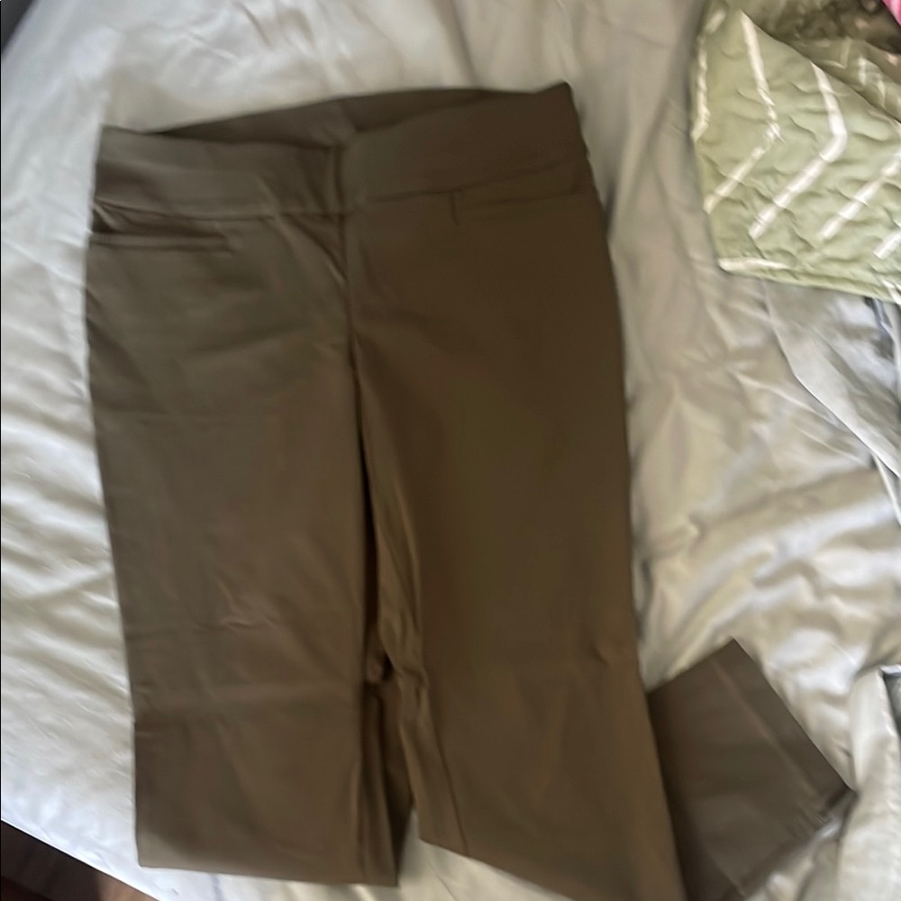 Christopher & Banks Tan Ankle Cropped Pants